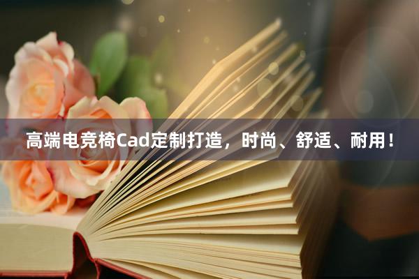 高端电竞椅Cad定制打造，时尚、舒适、耐用！