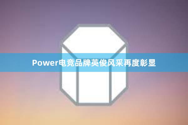 Power电竞品牌英俊风采再度彰显