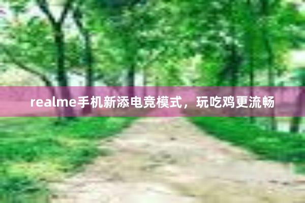 realme手机新添电竞模式，玩吃鸡更流畅