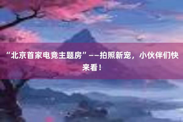 “北京首家电竞主题房”——拍照新宠，小伙伴们快来看！