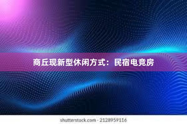 商丘现新型休闲方式：民宿电竞房