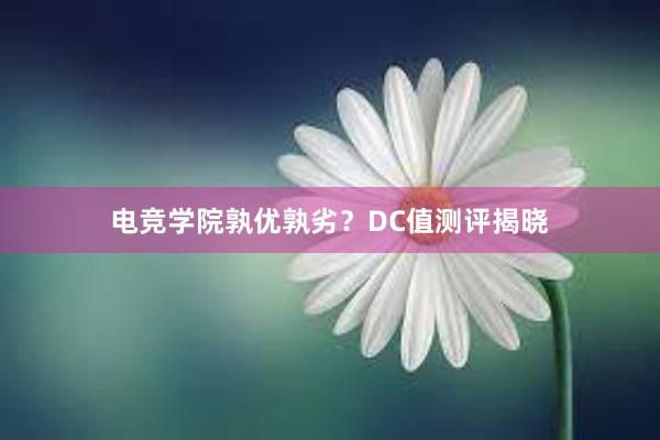 电竞学院孰优孰劣？DC值测评揭晓