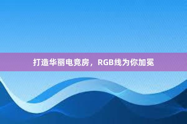 打造华丽电竞房，RGB线为你加冕